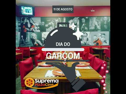 11 de agosto dia do Garçom Chama no ZAP (11) 9 5165-6177 Pizzaria Temática de Cinema na zona norte